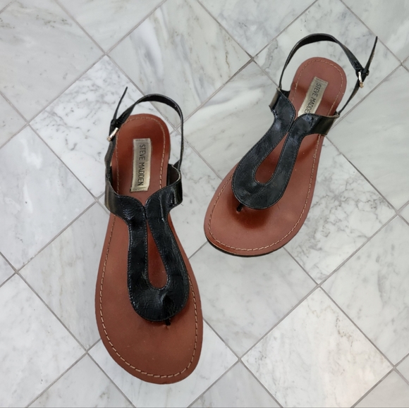 Steve Madden Shoes - Steve Madden Sanfrann Flip Flop Sandals Black 8.5